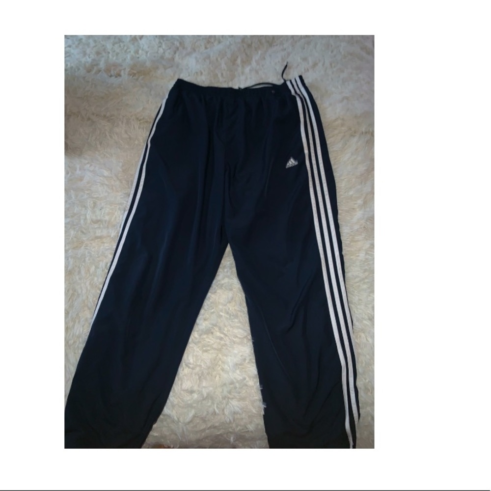 BLACK ADIDAS TRACK PANTS